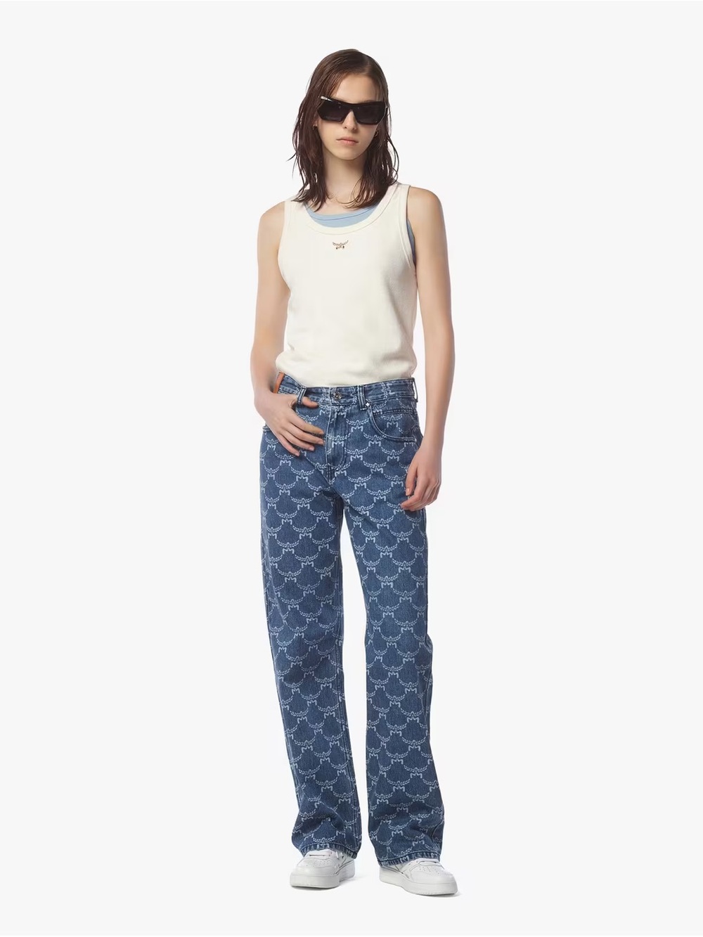 MCM Lauretos Monogram Denim Jeans